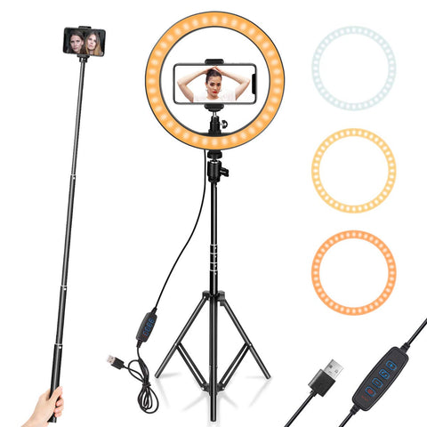 10" Ring Light with Tripod Stand & Phone Holder