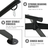 Heavy Duty Metal Hanging Hammock C-Stand for Chair, Porch Swing w/Weather-Resistant Finish, Offset Base, 360-Degree Rotation
