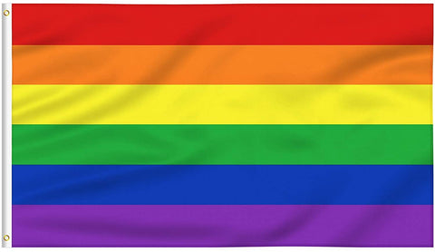 3x5ft Rainbow Pride Flag 6 Stripes UV Fade Resistant