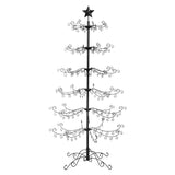Wrought Iron Ornament Display Christmas Tree w/Easy Assembly and Stand