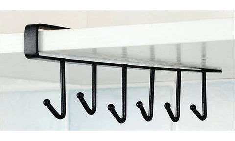 6 Hook Under Shelf Hook Hanger