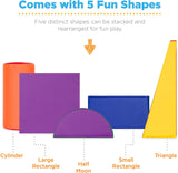 5-Piece Kids Climb & Crawl Soft Foam Block Activity Play Structures for Child Development, Color Coordination, Motor Skills