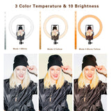 10" Ring Light with Tripod Stand & Phone Holder