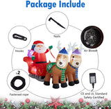 7ft Christmas Inflatables w/ Reindeers & Santa