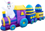 10ft Easter Inflatable Bunny Train