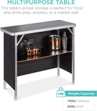 Portable Pop-Up Bar Table for Indoor/Outdoor Entertaining w/Carrying Case