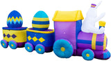 10ft Easter Inflatable Bunny Train