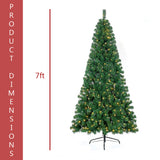 7ft Premium Artificial Pre-Lit Half Christmas Tree
