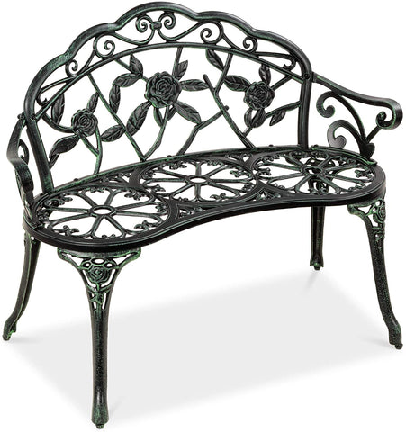 Steel Garden Bench Loveseat Outdoor Furniture