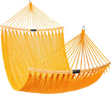 2-Person Woven Polyester Curved Caribbean Hammock for Outdoor