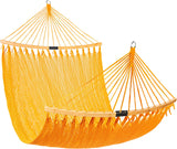2-Person Woven Polyester Curved Caribbean Hammock for Outdoor