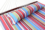 12 Feet Hammock with Stand & Spreader Bars and Detachable Pillow, Heavy Duty, 450 Pound Capacity, Accommodates 2 People, Perfect for Indoor/Outdoor Patio, Deck, Yard