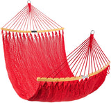 2-Person Woven Polyester Curved Caribbean Hammock for Outdoor