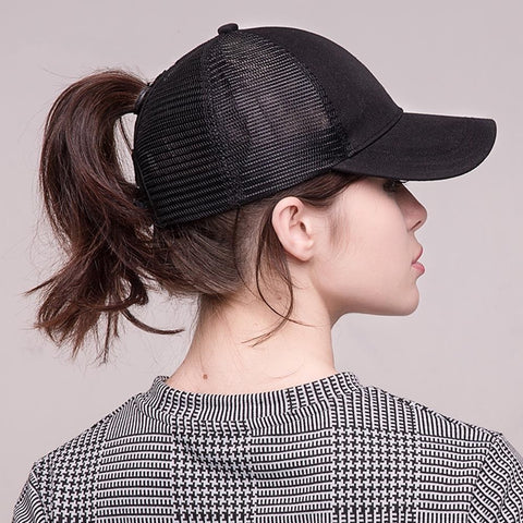 Ponytail Messy Bun Trucker Hat