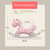 Rocking Horse  Fun 2 in 1 Ride-On Toy for Kids Ages 2-3 Years Old, Easy Set Up Baby Playset Unicorn Rocker Roller for Indoor and Outdoor