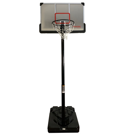 Pro Court Height Basketball Hoop Portable Adjustable Basketball System Basketball Goal Basketball Equipment with Adjustable Height 7FT - 10 FT with 44" Backboard, Wheels and Large Base