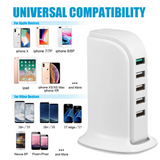 6-Port USB Hub Charge Tower