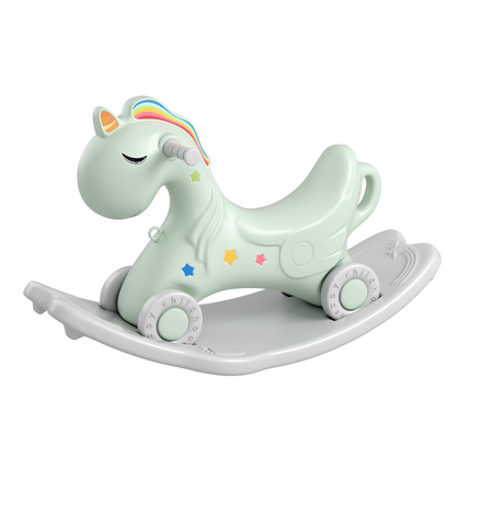 Rocking Horse  Fun 2 in 1 Ride-On Toy for Kids Ages 2-3 Years Old, Easy Set Up Baby Playset Unicorn Rocker Roller for Indoor and Outdoor