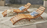 Outdoor Folding Chaise Lounge Chair (Set of 2)