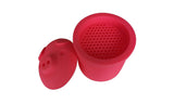 Silicone Pig Bacon Grease Holder Container with Mesh Strainer Dust-Proof Lid