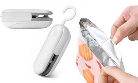 Portable 2 in 1 Sealer/Cutter Resealer Heat Sealing Machine Mini Plastic Bag