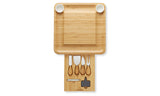 Bamboo Cheese Board w/ Bowls & Knives