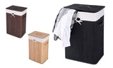 72L Bamboo Laundry Hamper with Lid and Removable Liner