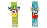 Baby Socks and Wrist Rattle Toys (4-Piece)