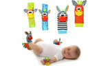 Baby Socks and Wrist Rattle Toys (4-Piece)