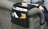 6 Pocket Sofa Arm Rest Organizer Caddy Couch Tray Remote Control Holder Table