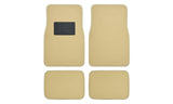 4pc Carpet Liner Vinyl Heel Pad Car Floor Mats for Sedan & SUV