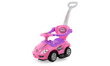 Kids 3-in-1 Push and Pedal Car Toddler Ride On w/ Handle, Horn, Music