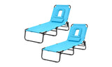 Backyard Pool Folding Chaise Lounge Chairs