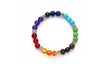 7 Gemstone Crystal Chakra Lava Stone Reiki Beaded Bracelet