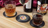 6 Pack Record Vinyl CD Coaster Drink Holder Set