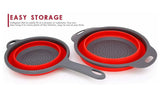 3pc Collapsible Colander Heat Resistant Foldable Strainer for Rinsing & Draining