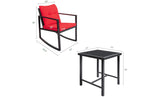 3 Piece Rocking Patio Outdoor Conversation Bistro Set