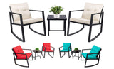 3 Piece Rocking Patio Outdoor Conversation Bistro Set