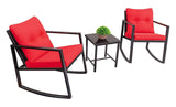 3 Piece Rocking Patio Outdoor Conversation Bistro Set