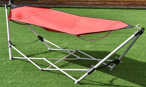 Portable Hammock Cot with Stand-Folds
