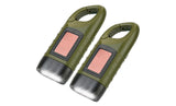 2 Pack Hand Crank Flashlight Solar Powered 3 LED Emergency Light