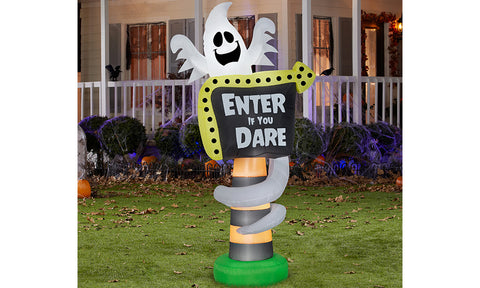 8ft Enter If you Dare Halloween Inflatable Decoration