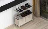 3-Tier Closet Storage Rack with 2 Drawers
