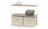 3-Tier Closet Storage Rack with 2 Drawers