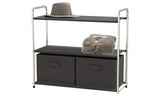 3-Tier Closet Storage Rack with 2 Drawers