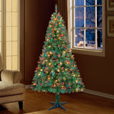 Multi-Color Pre-Lit Artificial Christmas Tree with Stand