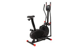 2-in-1 Elliptical Trainer Exercise Bike w/LCD Display & HR Monitor