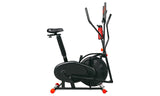 2-in-1 Elliptical Trainer Exercise Bike w/LCD Display & HR Monitor
