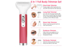 5 in 1 Women Electric Hair Removal Epilator Body Bikini Hair Removal Shaver Set