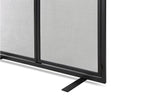 38.5in 2-Door Wrought Iron Mesh Fireplace Screen Guard w/Magnetic Panels